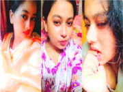 Desi Girl Shows For Lover On VC
